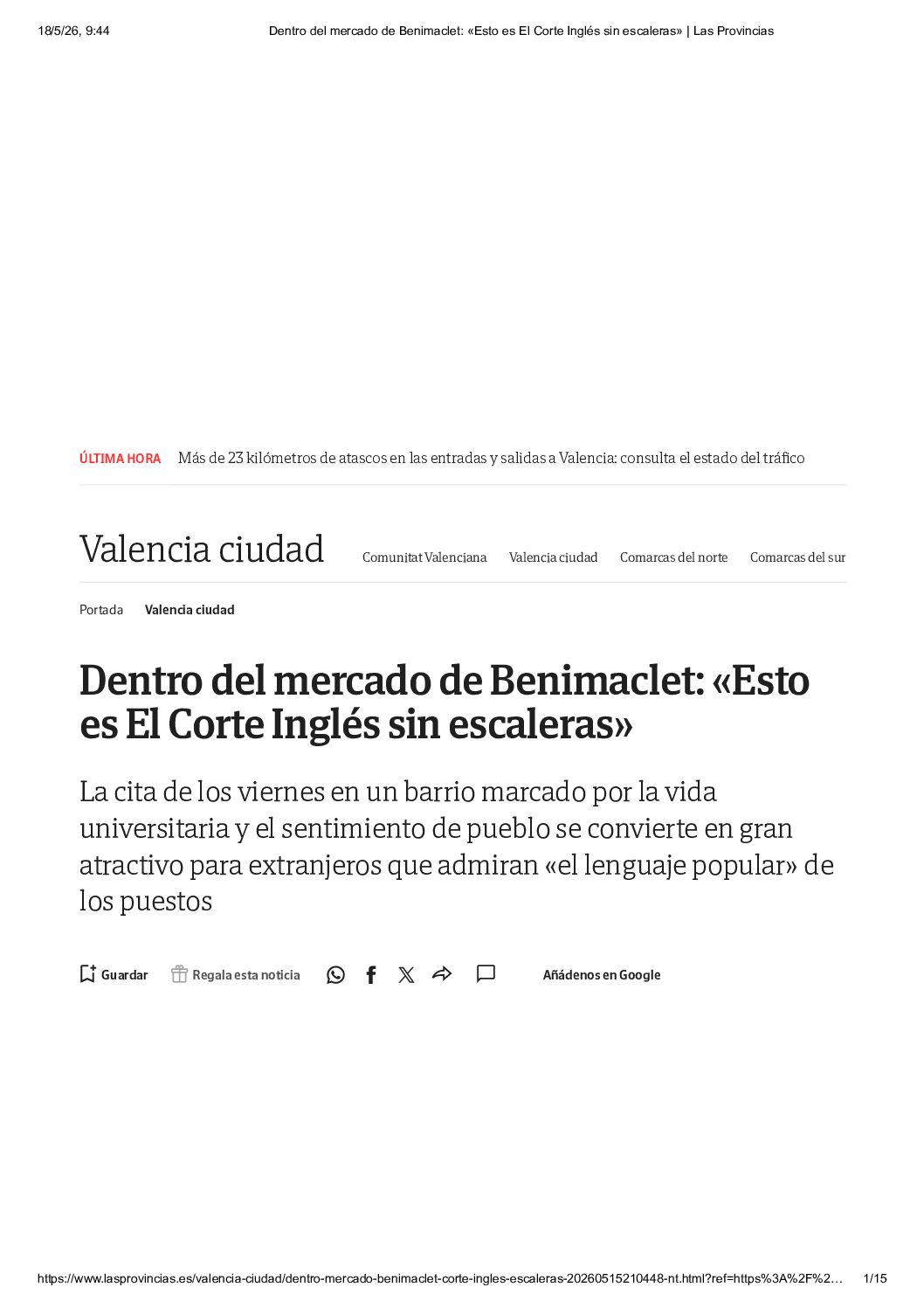 DENTRO DEL MERCADILLO DE BENIMACLET: «ESTO ES EL CORTE INGLÉS SIN ESCALERAS»