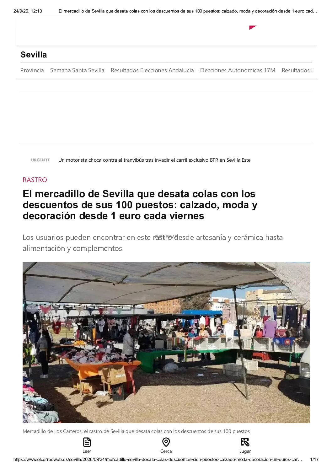 Mercadillo de Los Carteros – El mercadillo de Sevilla que desata colas con los descuentos de sus 100 puestos: calzado, moda y decoración desde 1 euro cada viernes